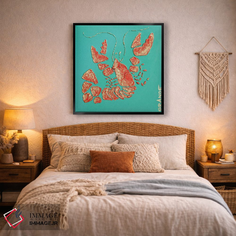 تابلو دکوراتیو خرچنگ قرمز ۳ اثر آلا گرانده - D3B