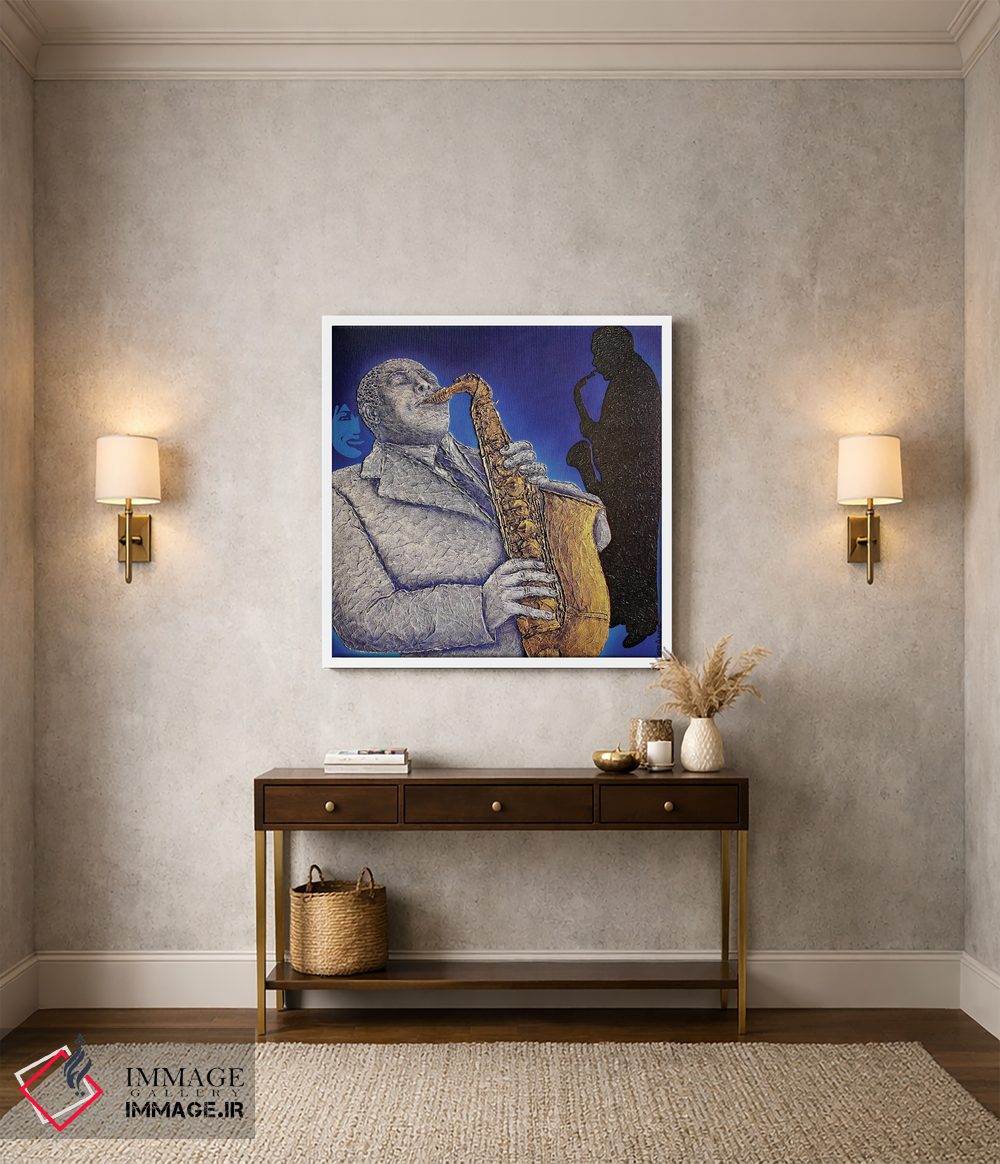 تابلو دکوراتیو جاز آبی اثر آلا گرانده - D3W