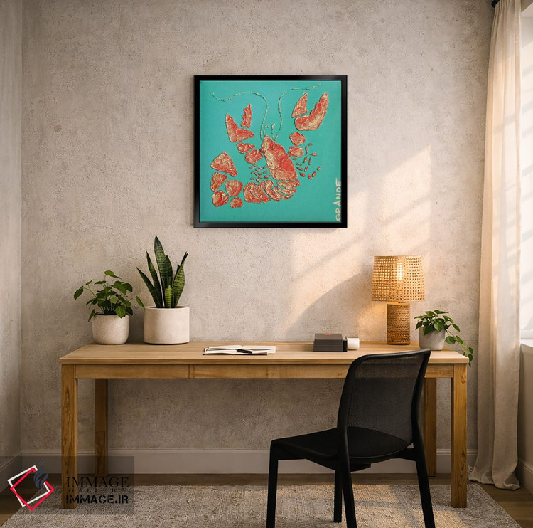 تابلو دکوراتیو خرچنگ قرمز ۳ اثر آلا گرانده - D5B