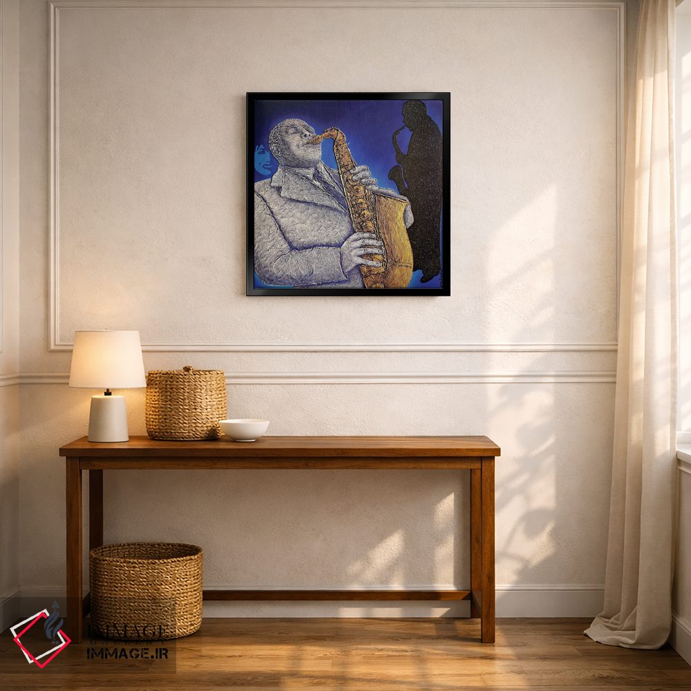 تابلو دکوراتیو جاز آبی اثر آلا گرانده - D6B