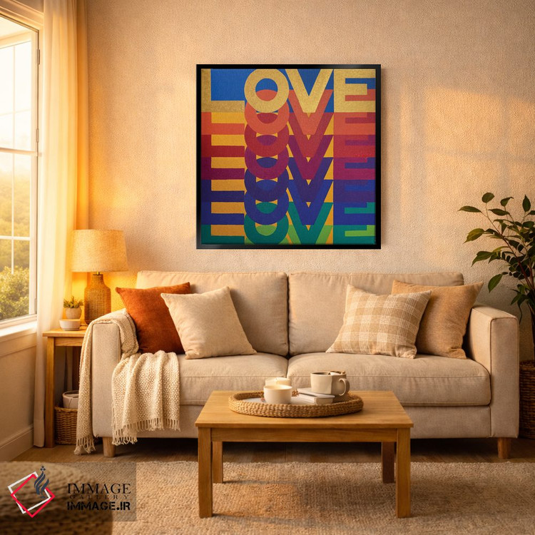 تابلو دکوراتیو من کل دنیا را دوست دارم اثر آلا گرانده - D2B