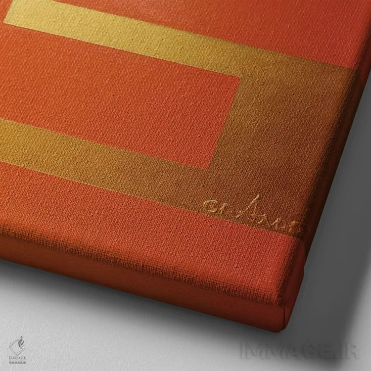 تابلو دکوراتیو عشق یعنی عشق اثر آلا گرانده - نمای نزدیک بافت بوم