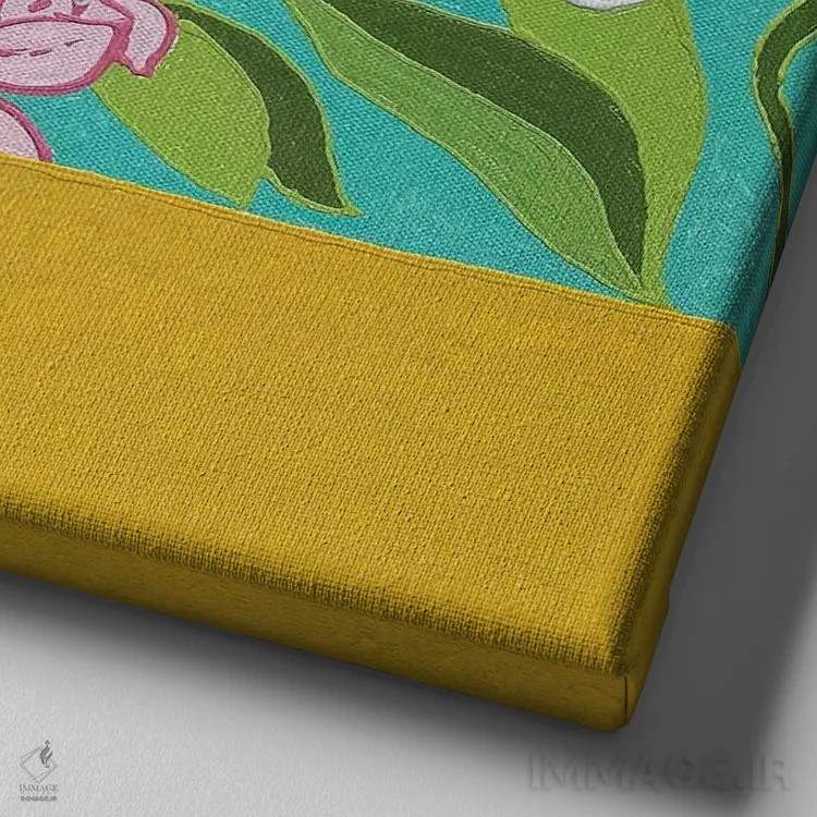 تابلو دکوراتیو گل های عاشقانه ۱ اثر آلا گرانده - نمای نزدیک بافت بوم