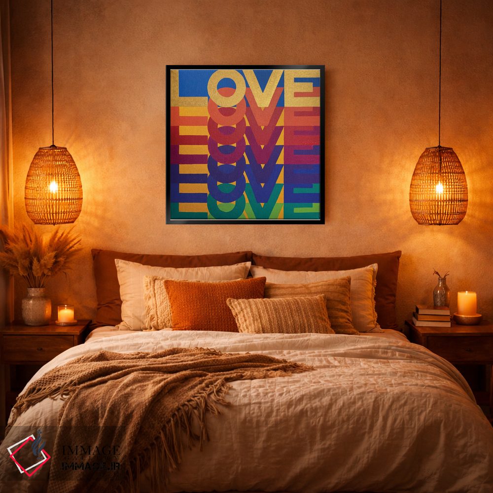 تابلو دکوراتیو من کل دنیا را دوست دارم اثر آلا گرانده - D5B