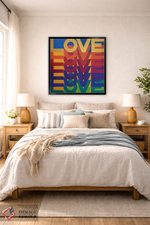 تابلو دکوراتیو من کل دنیا را دوست دارم اثر آلا گرانده - D6B