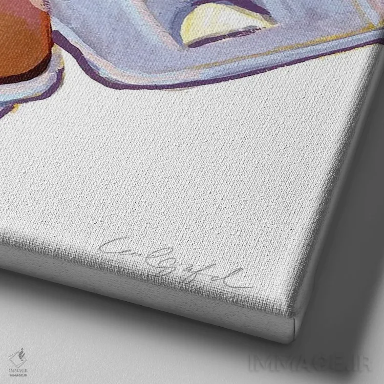 تابلو دکوراتیو دوجین تخم مرغ اثر لورل گرینفیلد - نمای نزدیک بافت بوم