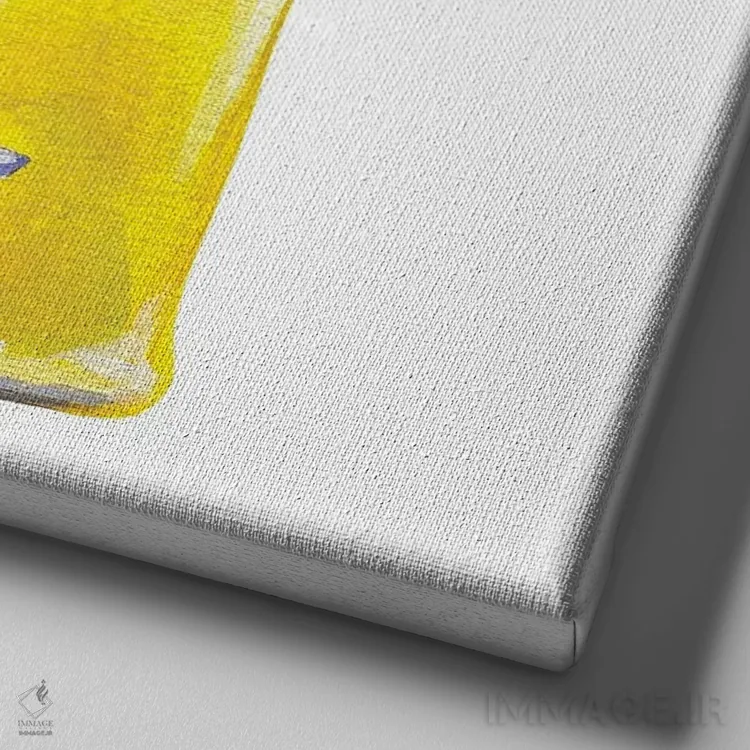 تابلو دکوراتیو کیسه شکر اثر لورل گرینفیلد - نمای نزدیک بافت بوم