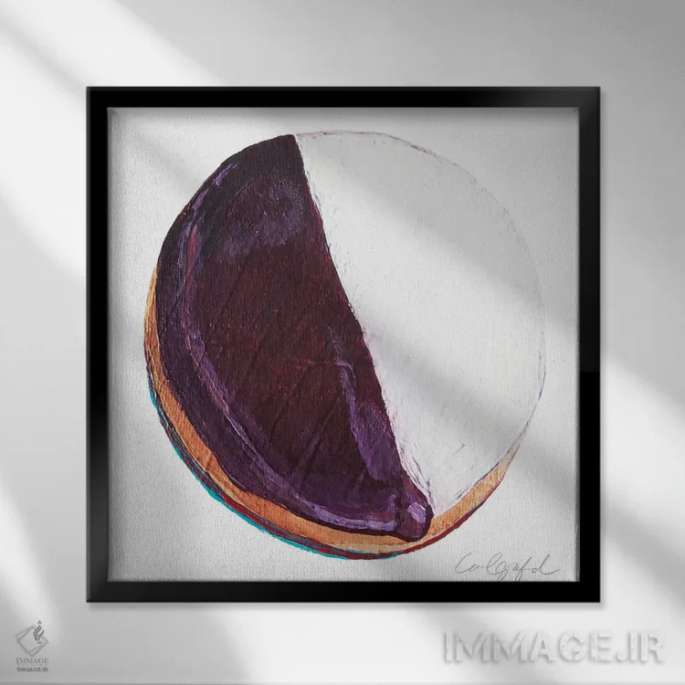 تابلو دکوراتیو بیسکویت سیاه و سفید اثر لورل گرینفیلد - نمای قابدار مشکی