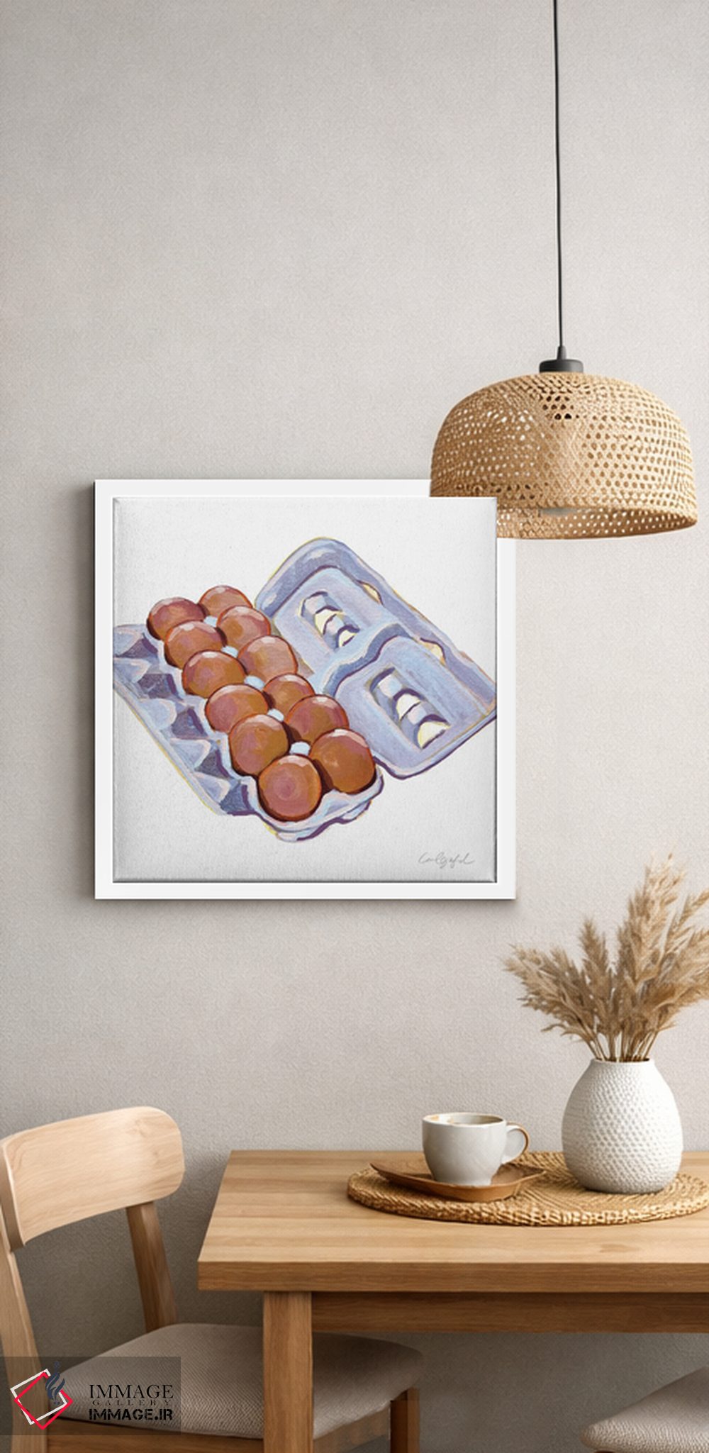 تابلو دکوراتیو دوجین تخم مرغ اثر لورل گرینفیلد - D1W