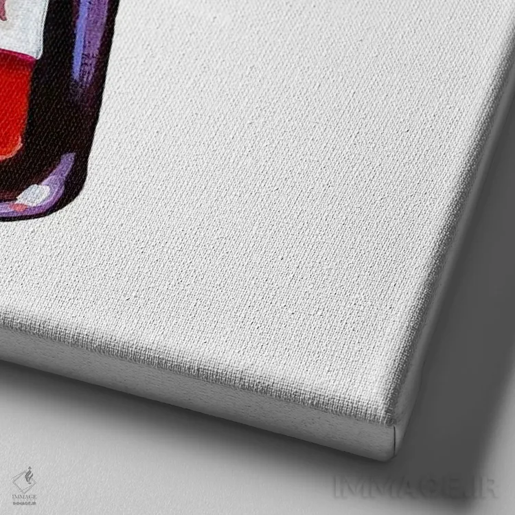 تابلو دکوراتیو عصاره وانیل خالص اثر لورل گرینفیلد - نمای نزدیک بافت بوم