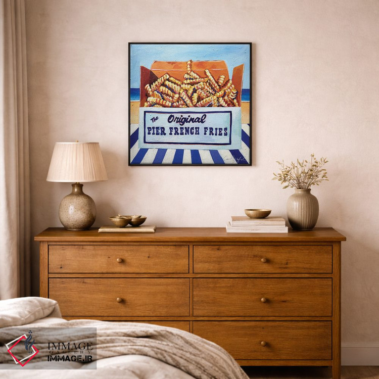 تابلو دکوراتیو سیب زمینی سرخ کرده کنار اسکله اثر لورل گرینفیلد - D2B