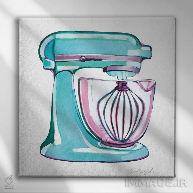 تابلو دکوراتیو همزن کیچن اید اثر لورل گرینفیلد - نمای روبهرو روی دیوار