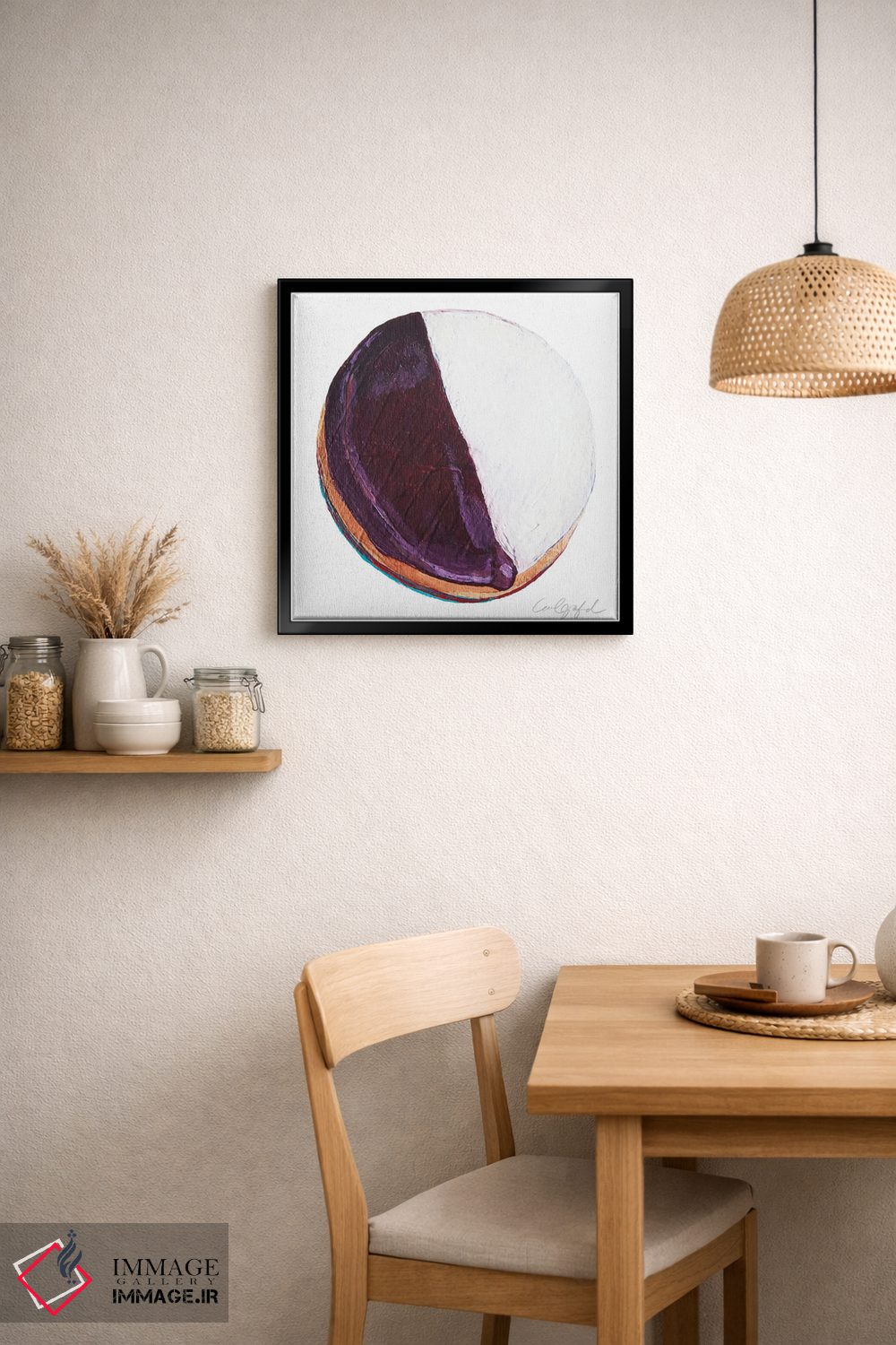 تابلو دکوراتیو بیسکویت سیاه و سفید اثر لورل گرینفیلد - D6B