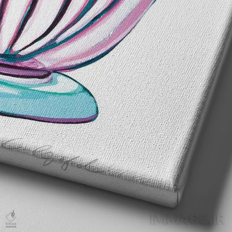 تابلو دکوراتیو همزن کیچن اید اثر لورل گرینفیلد - نمای نزدیک بافت بوم