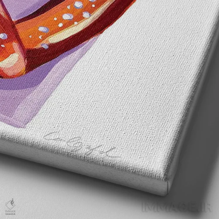 تابلو مدرن چوب شور اثر لورل گرینفیلد - نمای نزدیک بافت بوم