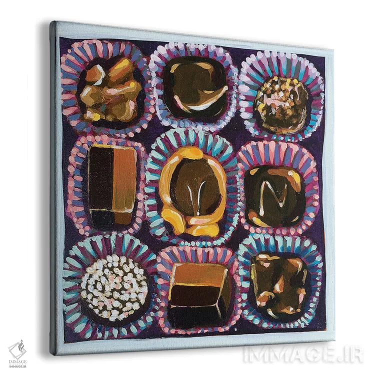 تابلو دکوراتیو جعبه شکلات اثر لورل گرینفیلد - نمای پرسپکتیو محصول