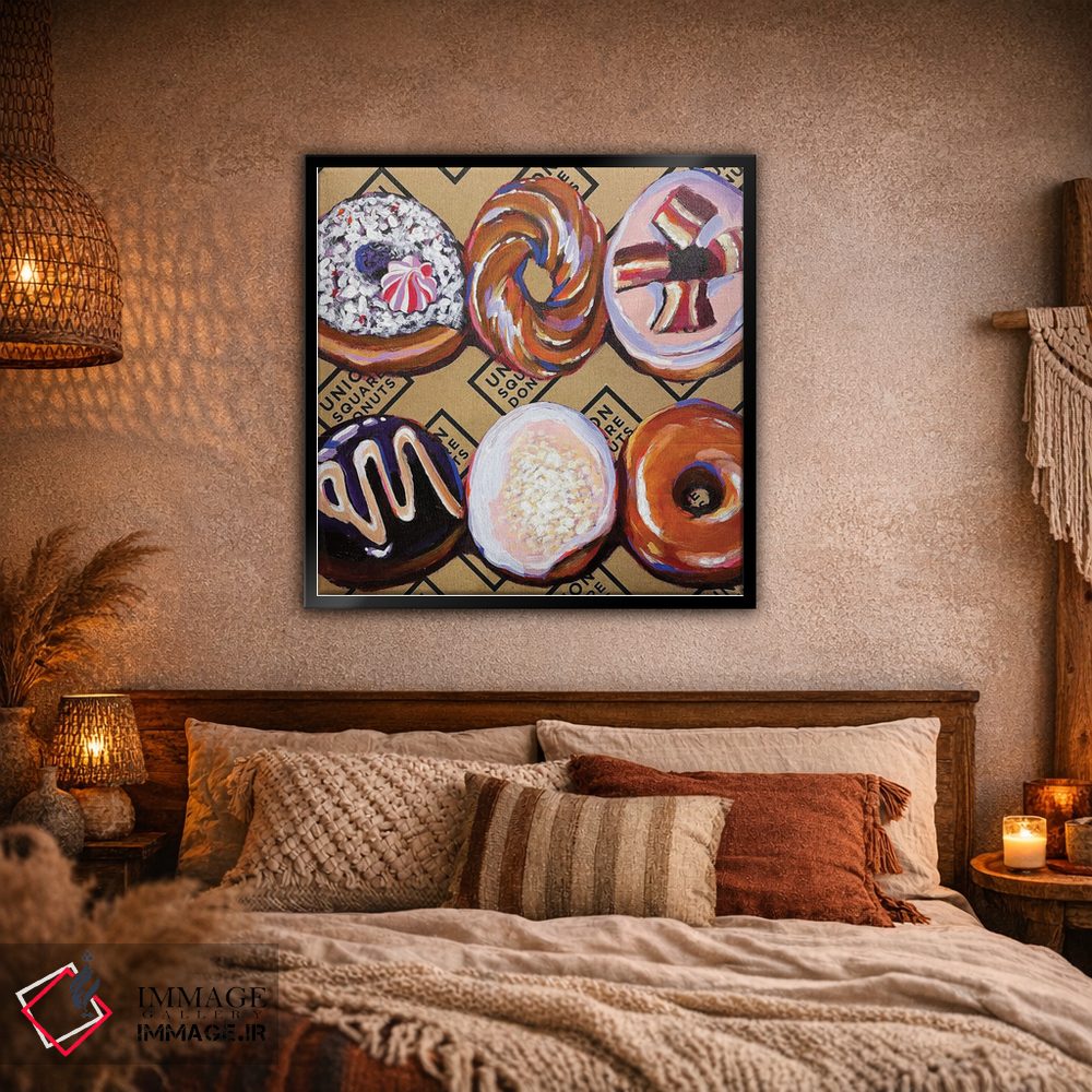 تابلو دکوراتیو دونات ها روی جعبه اثر لورل گرینفیلد - D3B