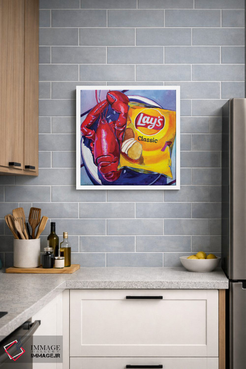 تابلو دکوراتیو خرچنگ و چیپس لیز اثر لورل گرینفیلد - D4W