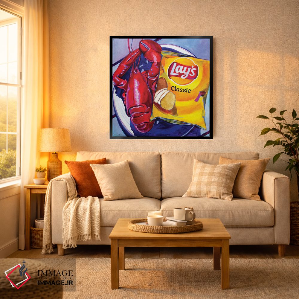 تابلو دکوراتیو خرچنگ و چیپس لیز اثر لورل گرینفیلد - D5B