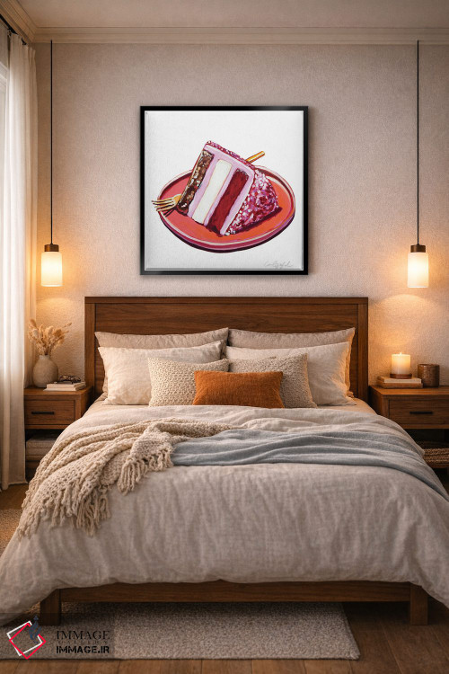 تابلو دکوراتیو برش کیک سه لایه اثر لورل گرینفیلد - D6B