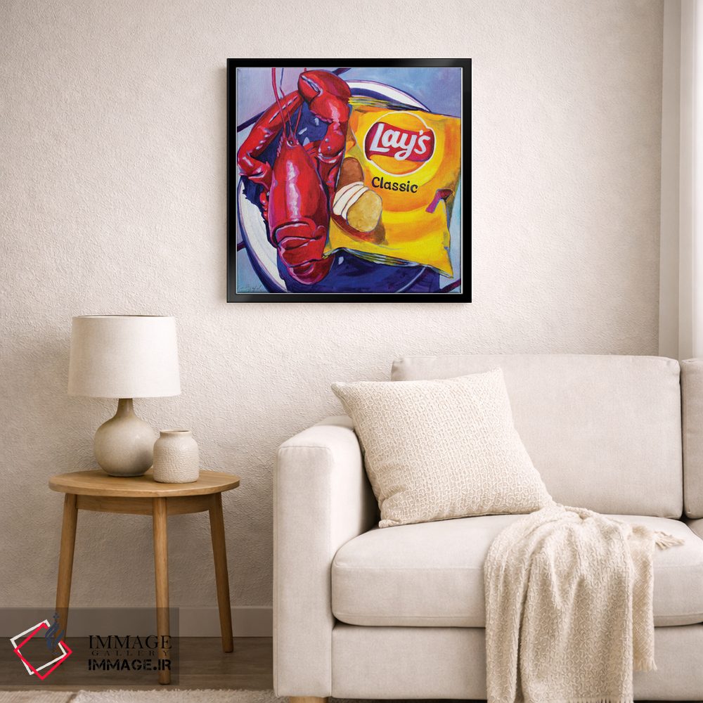 تابلو دکوراتیو خرچنگ و چیپس لیز اثر لورل گرینفیلد - D6B