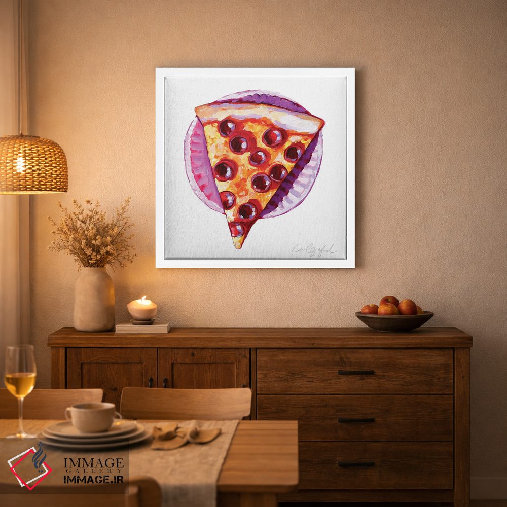 تابلو دکوراتیو برش پیتزا اثر لورل گرینفیلد - D3W