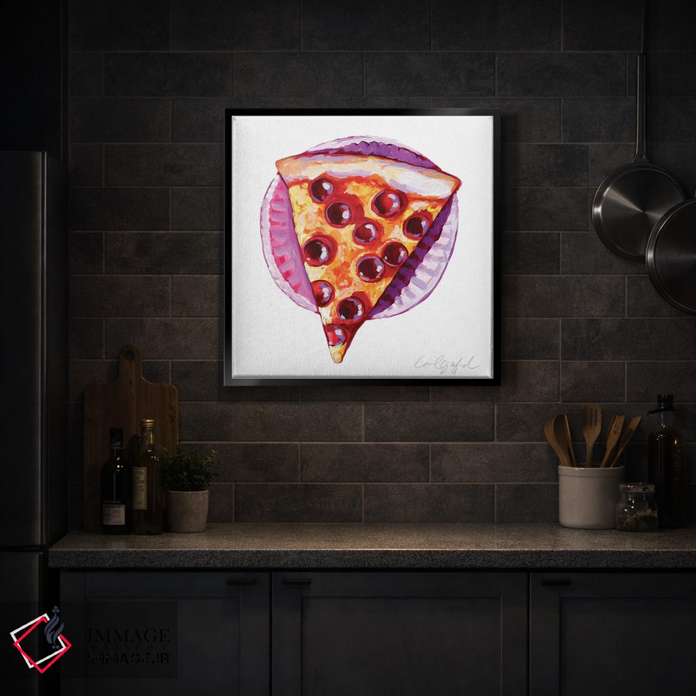 تابلو دکوراتیو برش پیتزا اثر لورل گرینفیلد - D4B