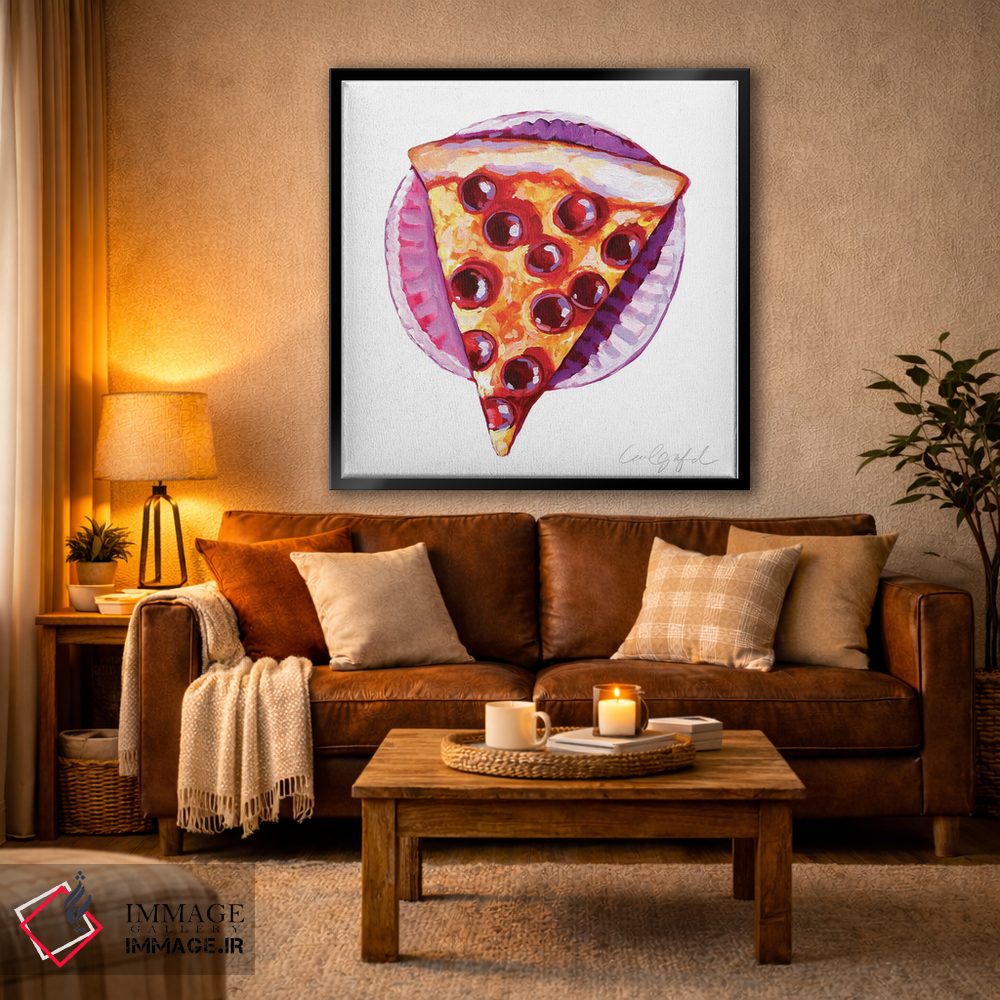 تابلو دکوراتیو برش پیتزا اثر لورل گرینفیلد - D5B