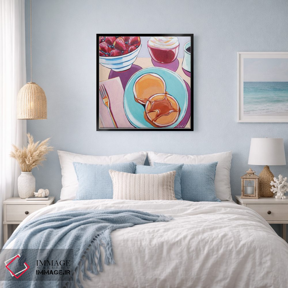 تابلو دکوراتیو پنکیک و توت فرنگی اثر لورل گرینفیلد - D4B