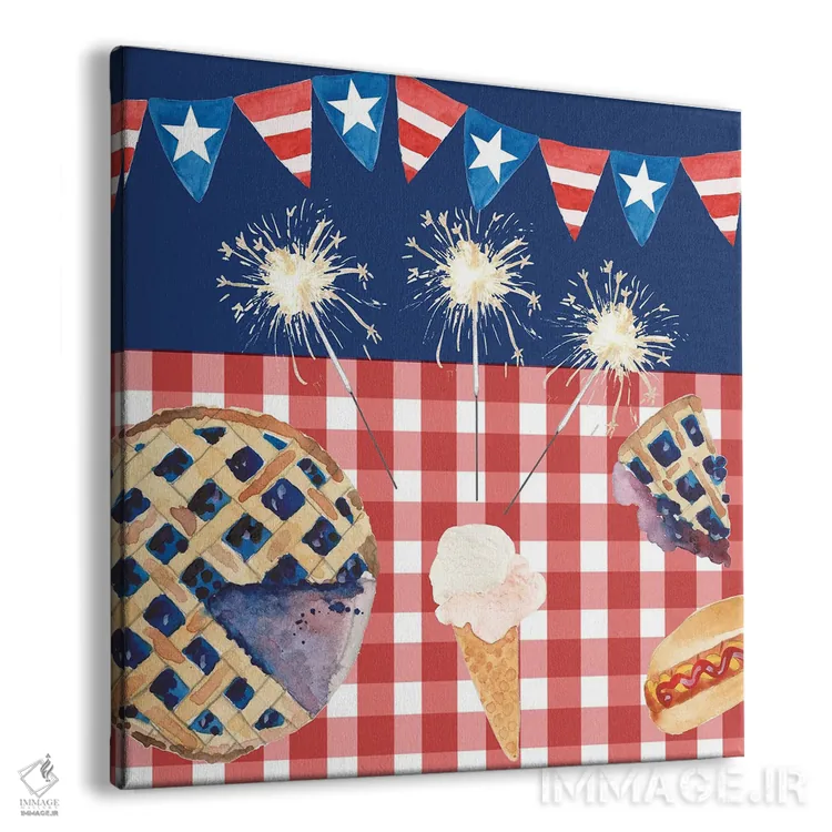 تابلو دکوراتیو چهارم ژوئیه داغ ۲ اثر آلیشیا لانگلی - نمای پرسپکتیو محصول
