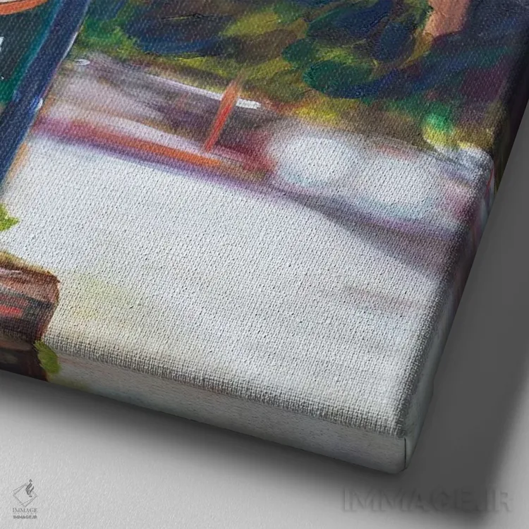 تابلو دکوراتیو جرم سیاه اثر لیزا گلدفارب - نمای نزدیک بافت بوم