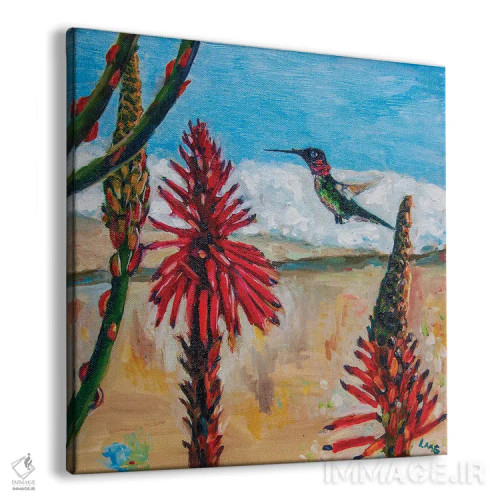 تابلو دکوراتیو مرغ مگس خوار آنا در سانتا مونیکا اثر لیزا گلدفارب - نمای پرسپکتیو محصول