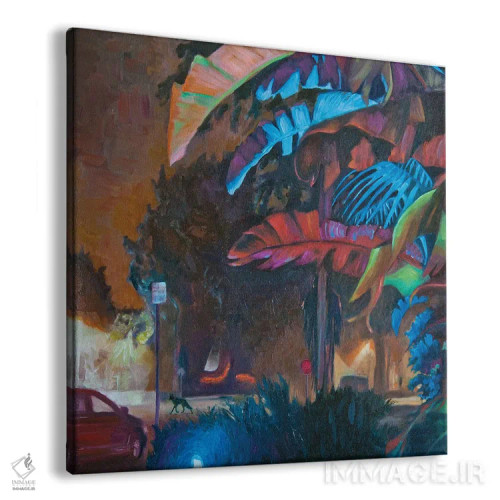 تابلو دکوراتیو کویوت شهری در سانتا مونیکا اثر لیزا گلدفارب - نمای پرسپکتیو محصول