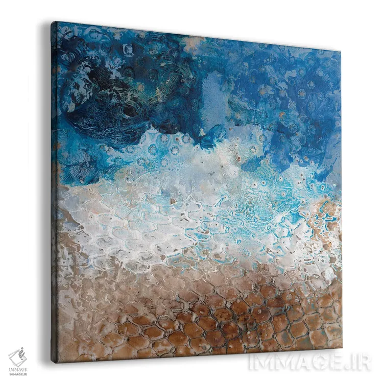 تابلو انتزاعی پره کوسه ۱ اثر آلیشیا لانگلی - نمای پرسپکتیو محصول