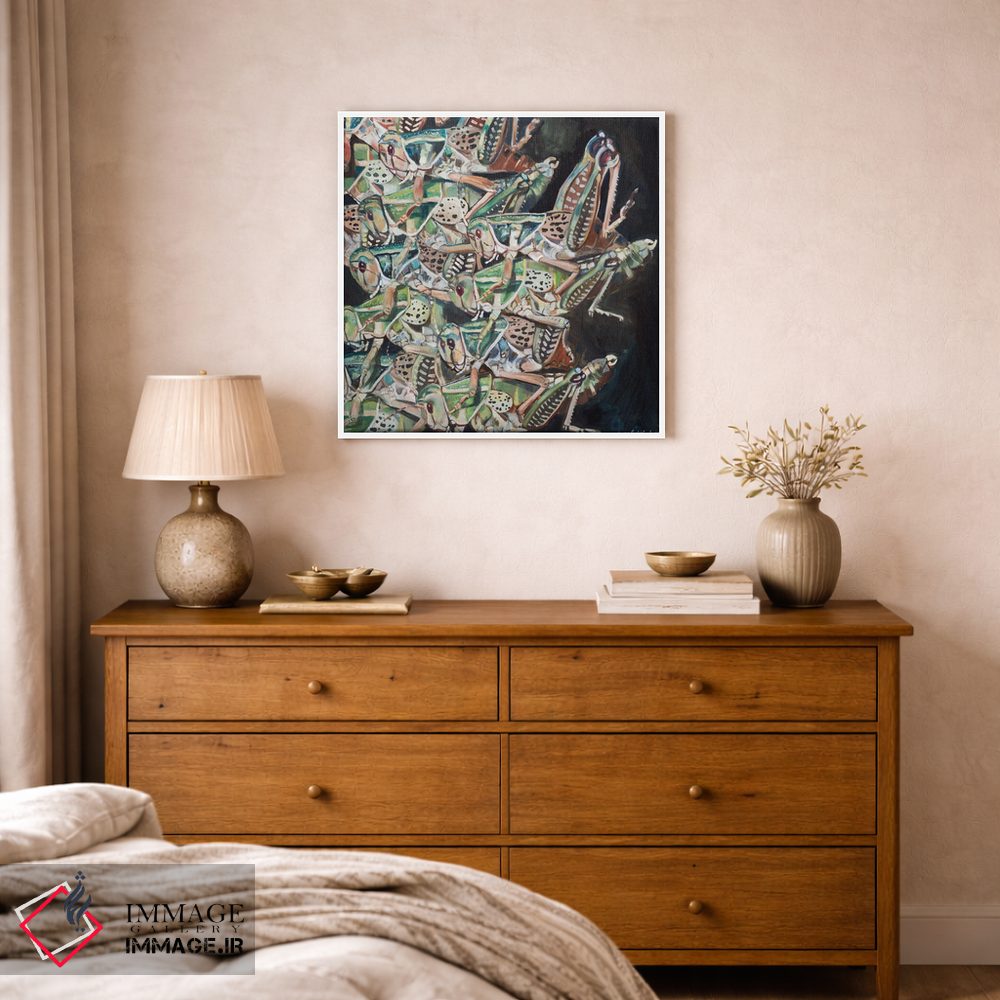 تابلو دکوراتیو تهاجم ملخ ها اثر لیزا گلدفارب - D1W