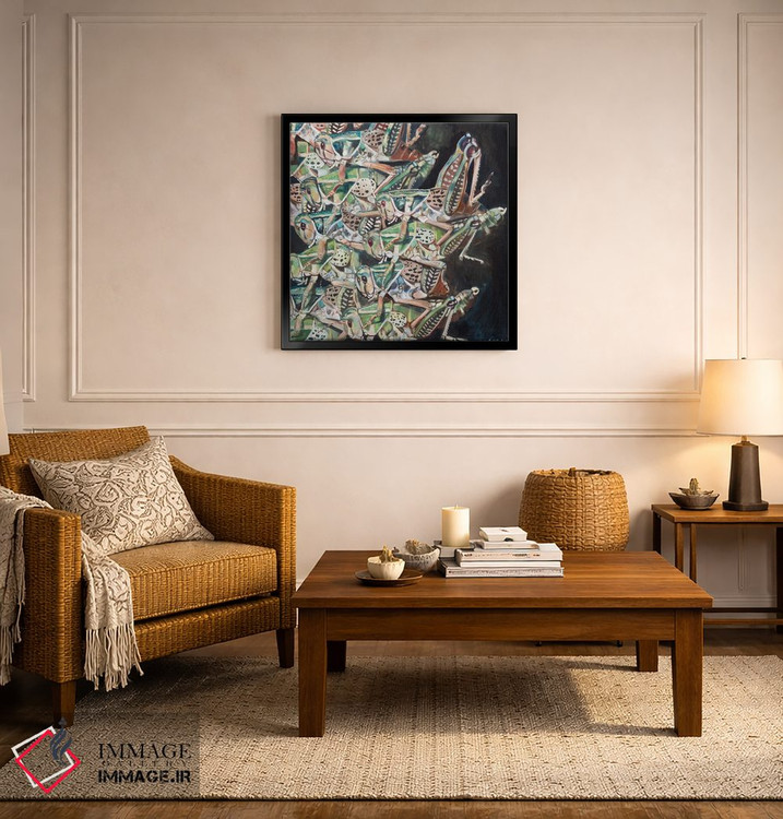 تابلو دکوراتیو تهاجم ملخ ها اثر لیزا گلدفارب - D4B