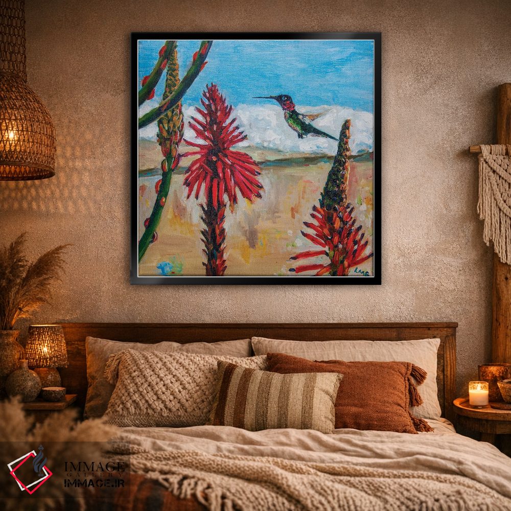 تابلو دکوراتیو مرغ مگس خوار آنا در سانتا مونیکا اثر لیزا گلدفارب - D1B