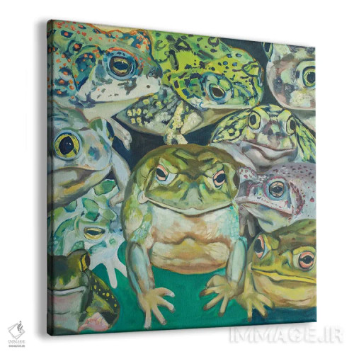 تابلو دکوراتیو تهاجم وزغ ها اثر لیزا گلدفارب - نمای پرسپکتیو محصول