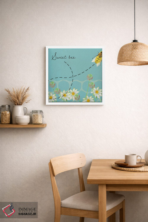تابلو دکوراتیو کندو زنبور عسل ۱ اثر آلیشیا لانگلی - D1W