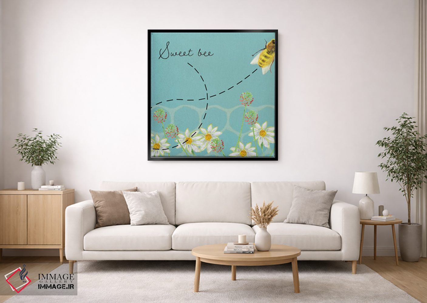 تابلو دکوراتیو کندو زنبور عسل ۱ اثر آلیشیا لانگلی - D2B