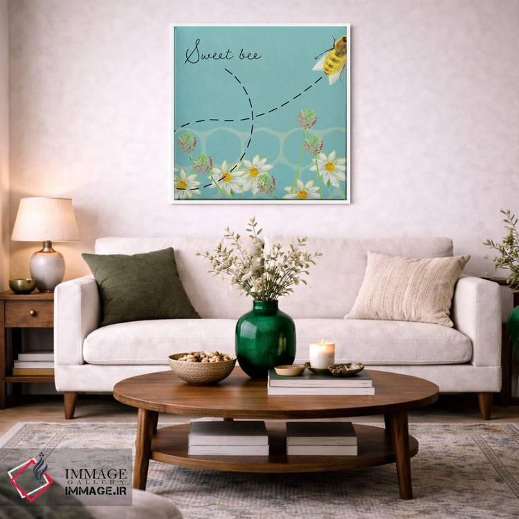 تابلو دکوراتیو کندو زنبور عسل ۱ اثر آلیشیا لانگلی - D3W