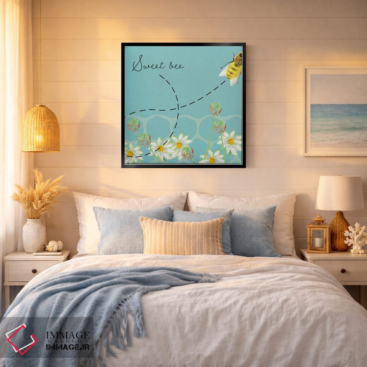 تابلو دکوراتیو کندو زنبور عسل ۱ اثر آلیشیا لانگلی - D6B