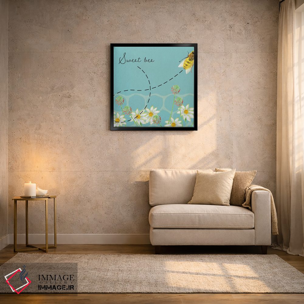 تابلو دکوراتیو کندو زنبور عسل ۱ اثر آلیشیا لانگلی - D5B