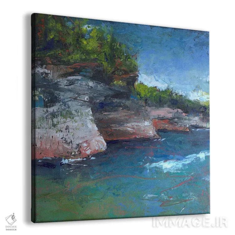 تابلو انتزاعی دریاچه میشیگان اثر لوری هاف - نمای پرسپکتیو محصول
