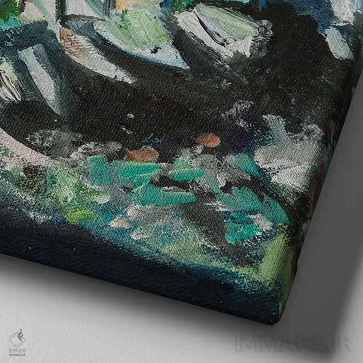 تابلو دکوراتیو پرتره مارمولک تیغ دار یارو اثر لیزا گلدفارب - نمای نزدیک بافت بوم