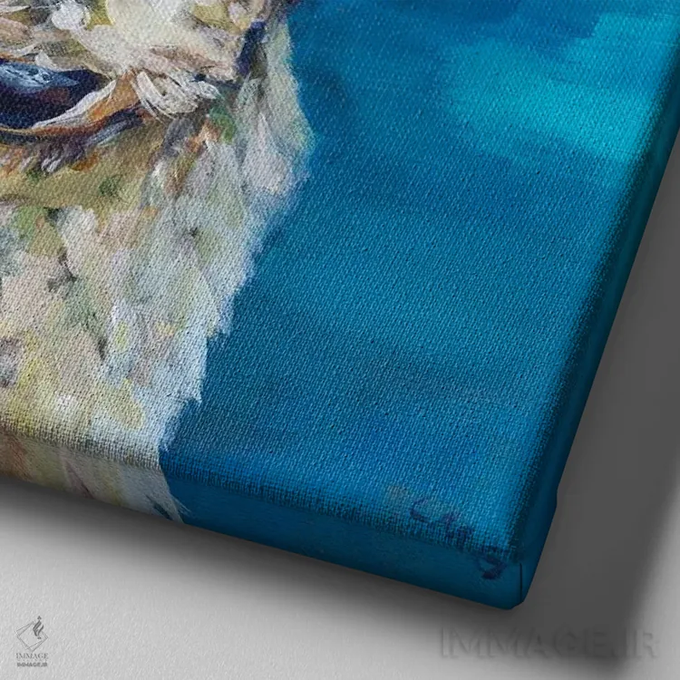 تابلو دکوراتیو اسنوپی و ووداستاک واقعی هستند اثر لیزا گلدفارب - نمای نزدیک بافت بوم