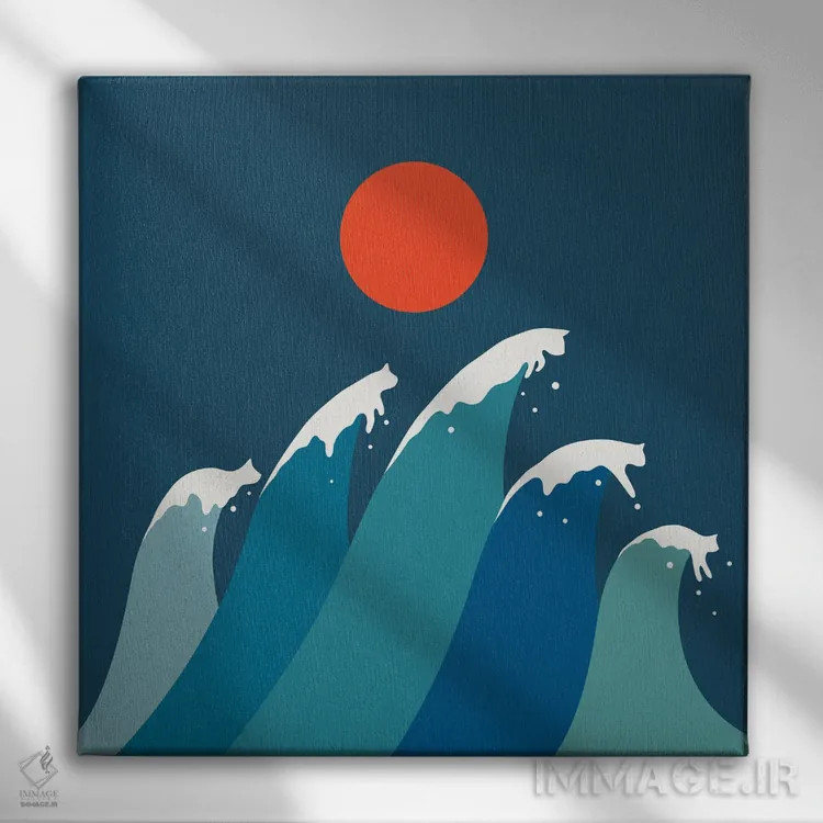 تابلو مدرن چشم انداز گربه XV اثر لیم هنگ سوی - نمای روبهرو روی دیوار