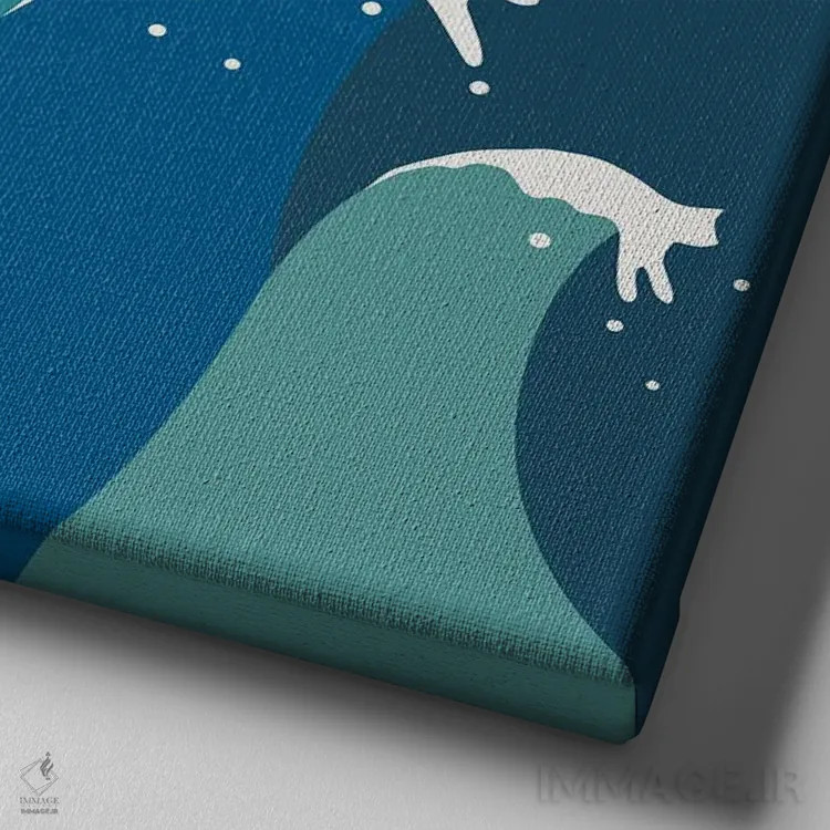 تابلو مدرن چشم انداز گربه XV اثر لیم هنگ سوی - نمای نزدیک بافت بوم