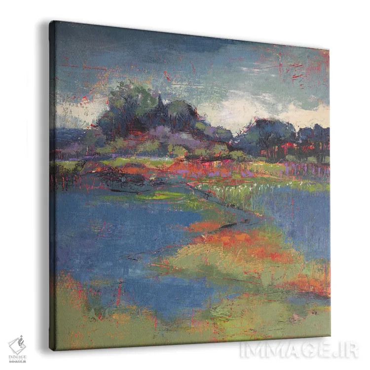 تابلو انتزاعی بعدازظهر بلوغونه اثر لوری هاف - نمای پرسپکتیو محصول