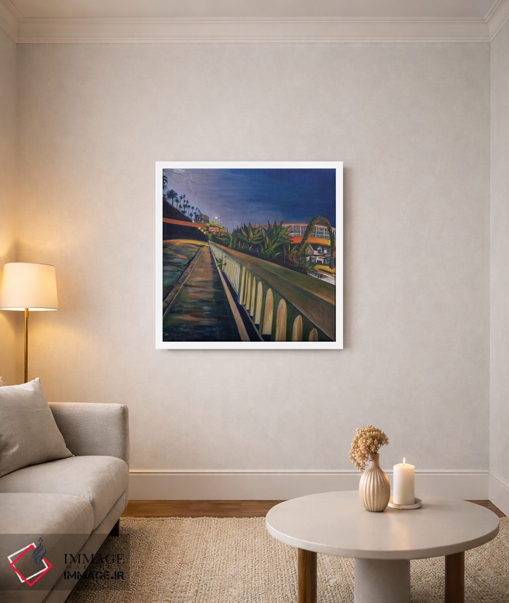 تابلو دکوراتیو شیب کالیفرنیا در شب اثر لیزا گلدفارب - D2W